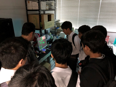附属福山中学校３年生が大学訪問で先端研を訪れました（2018年10月）