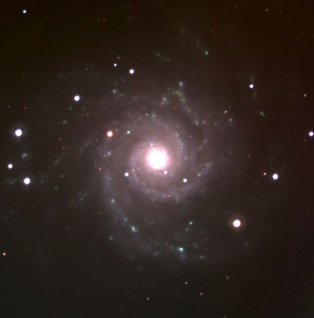 M74 (うお座 渦巻き銀河; フェイスオン銀河)　